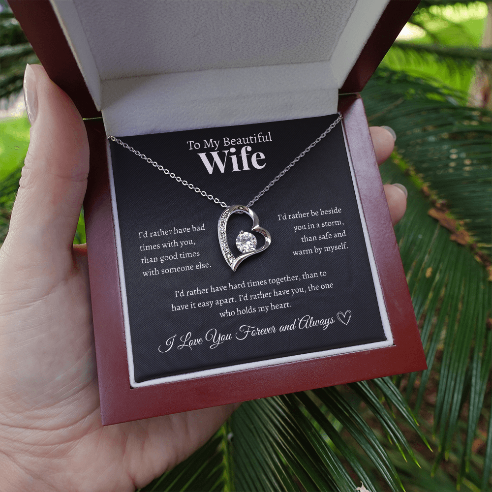 To My Beautiful Wife | Forever Love Necklace
