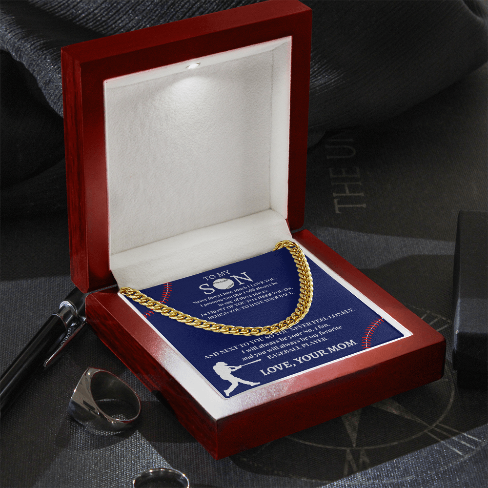 To My Son the Baseball Player | Cuban Link Chain