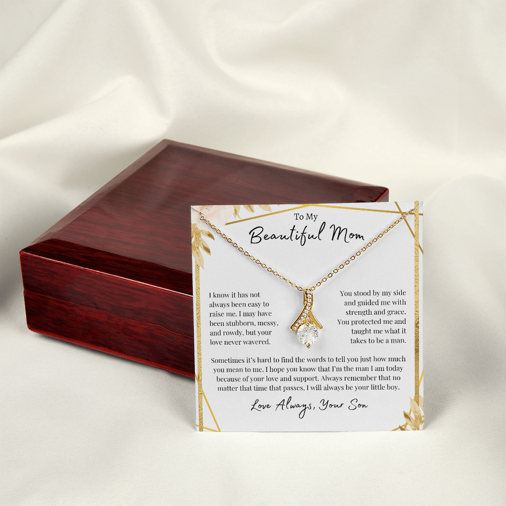 To Mom- Love Always, Your Son | Alluring Beauty Necklace
