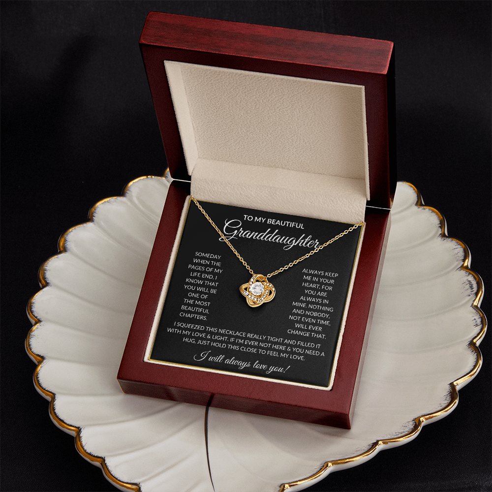 To My Beautiful Granddaughter | Love Knot Necklace