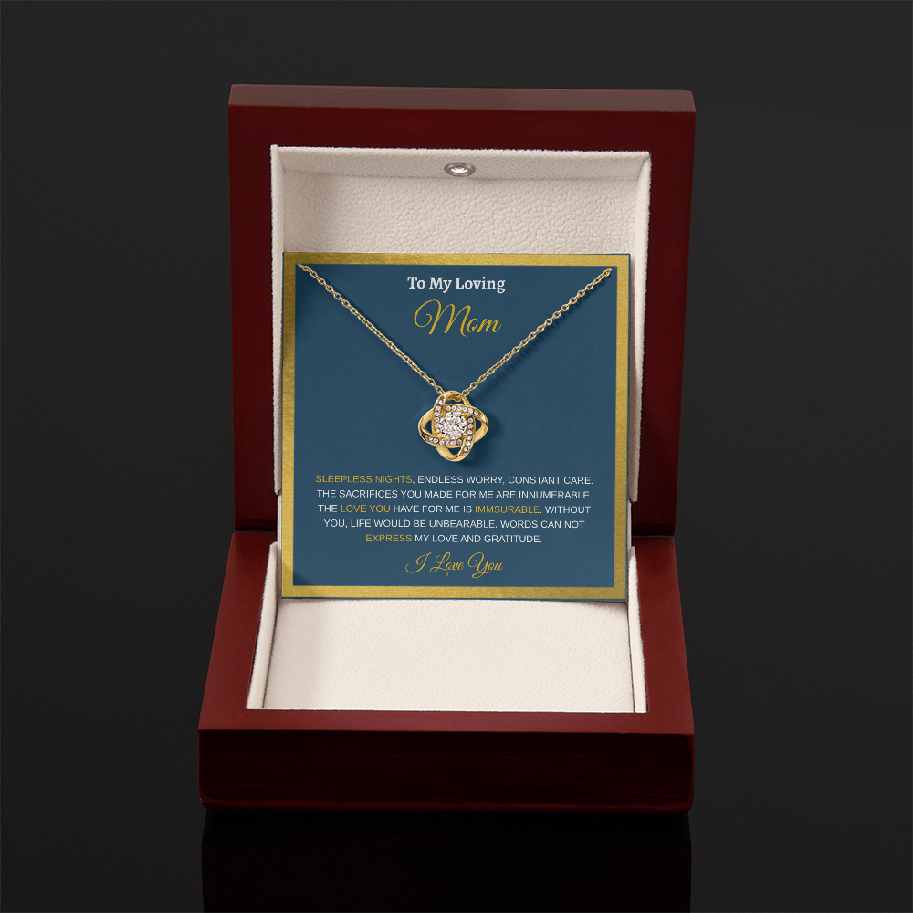 To My Loving Mom | Love Knot Necklace