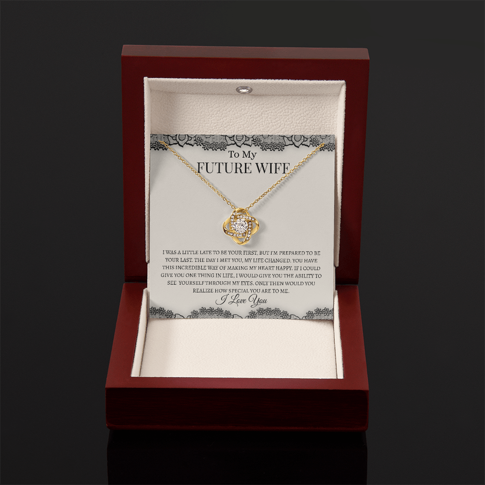 Future Wife Black Lace| Love Knot Necklace
