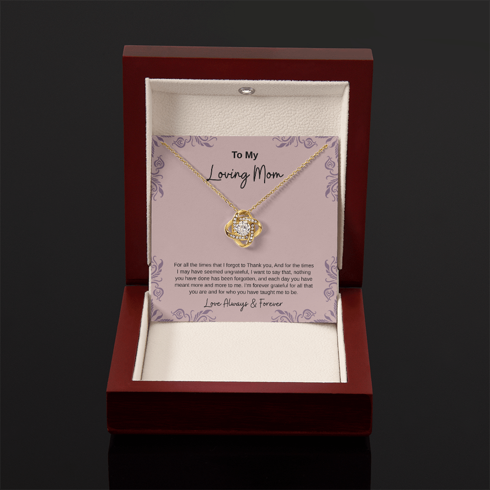 To My Loving Mom | Love Knot Necklace