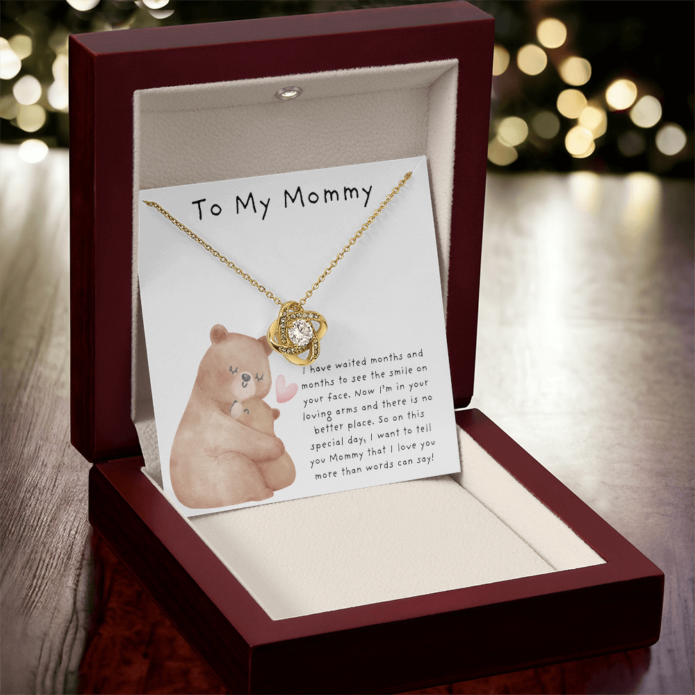 To My Mommy Bears | Love Knot Necklace