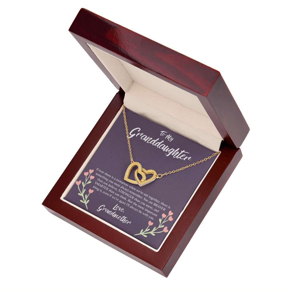 To My Granddaughter from Grandmother | Interlocking Hearts Necklace