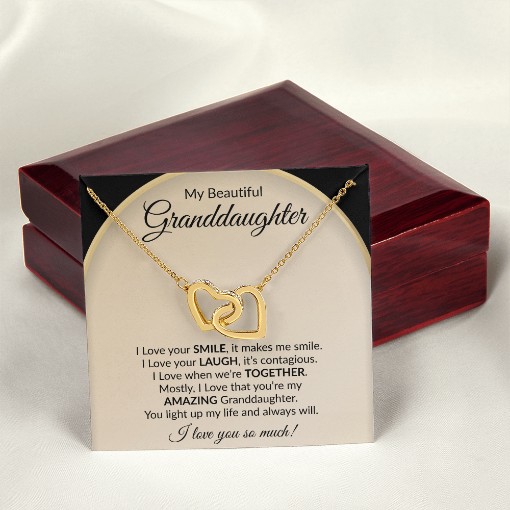 My Beautiful Granddaughter | Interlocking Hearts Necklace