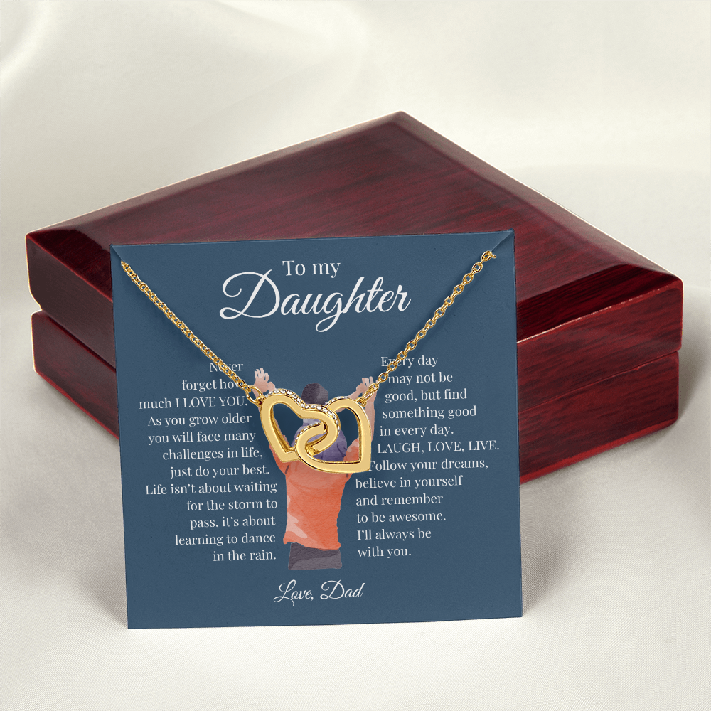 To My Daughter | Interlocking Hearts Necklace