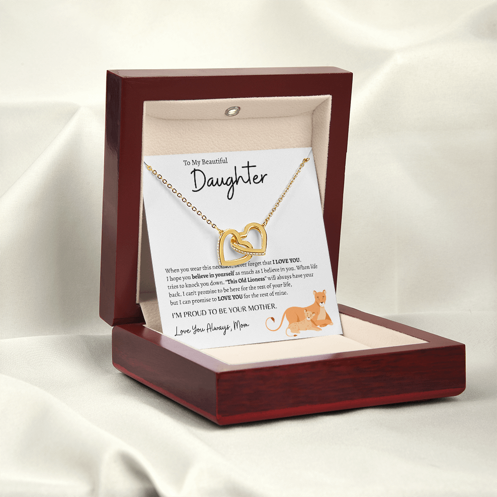 To My Beautiful Daughter | Interlocking Hearts Necklace