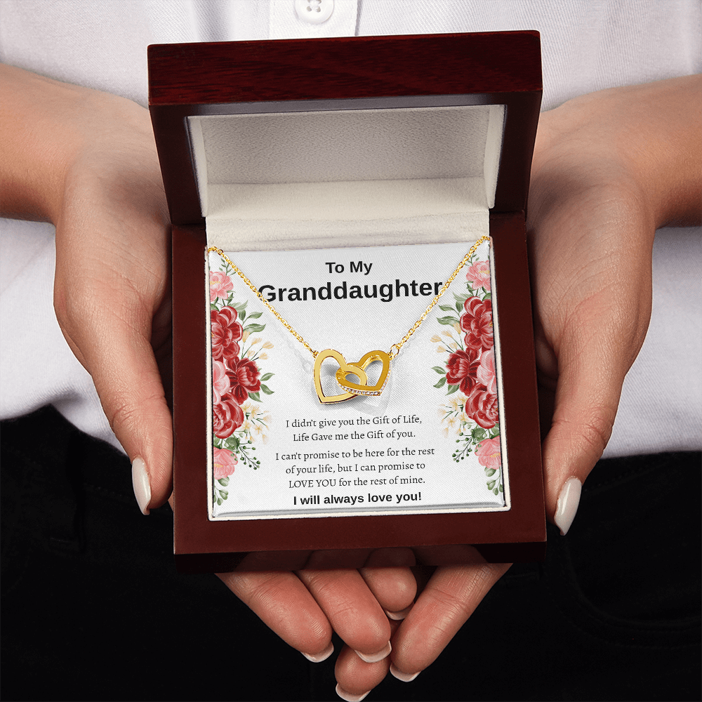 To My Granddaughter | Interlocking Hearts Necklace