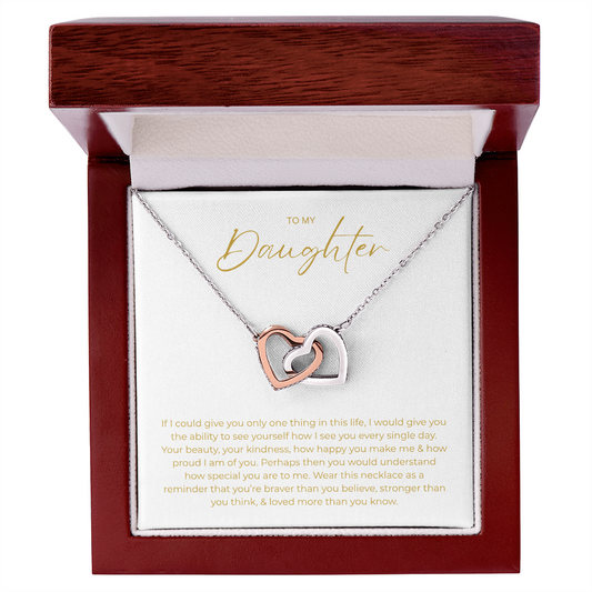 To My Daughter | Interlocking Hearts Necklace