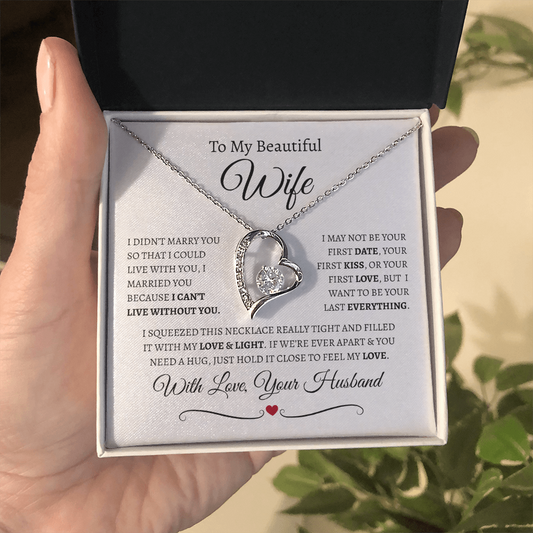 To My Beautiful Wife | Forever Love Necklace