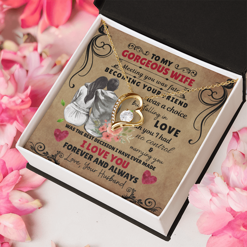 To My Gorgeous Wife | Forever Love Necklace