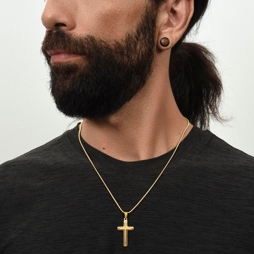 To My Dearest Grandson | Artisan Cross Necklace