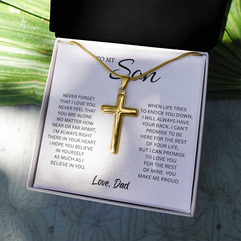 To My Son from Dad | Artisan Cross Necklace