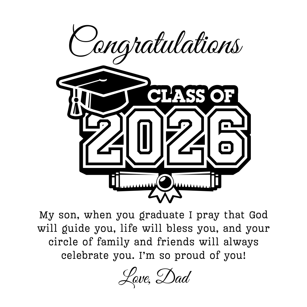 Son Class of 2026 Love Dad | Cuban Link Chain