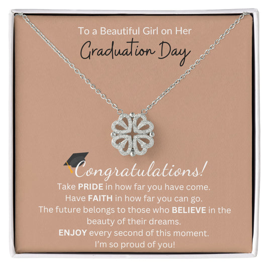 To a Beautiful Girl on Her Graduation Day | Magnetic Hearts Necklace
