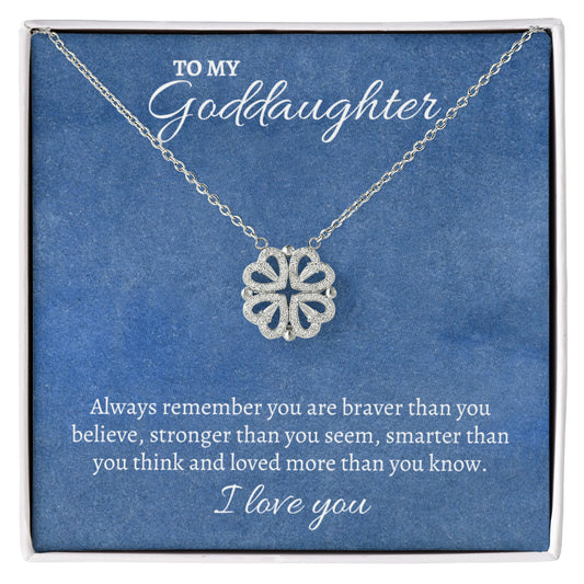 To My Goddaughter | Magnetic Hearts Necklace