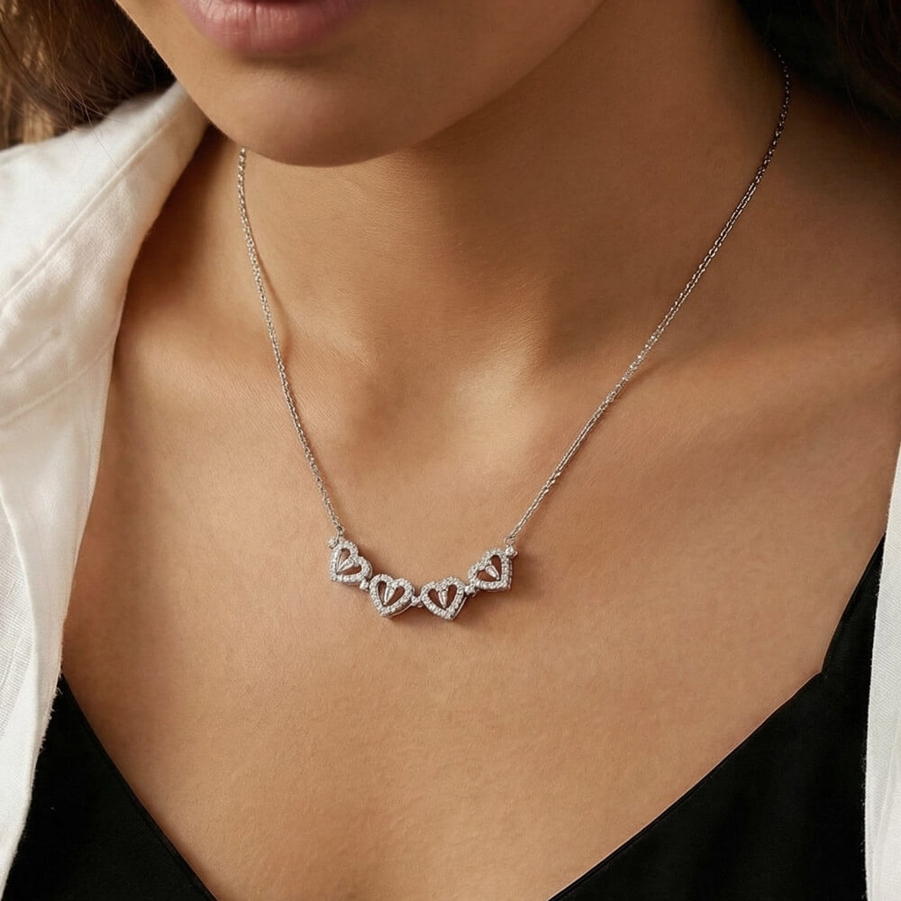 To My Goddaughter | Magnetic Hearts Necklace