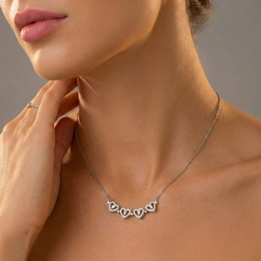 To My Daughter | Magnetic Hearts Necklace