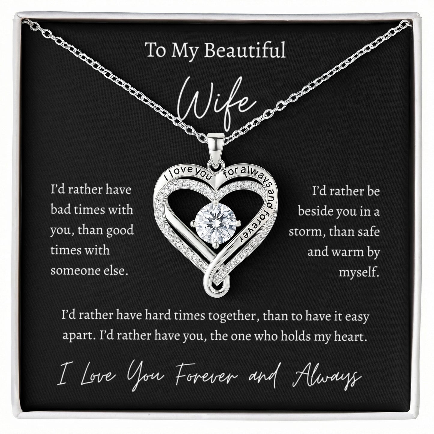 To My Beautiful Wife | Love You Always Necklace