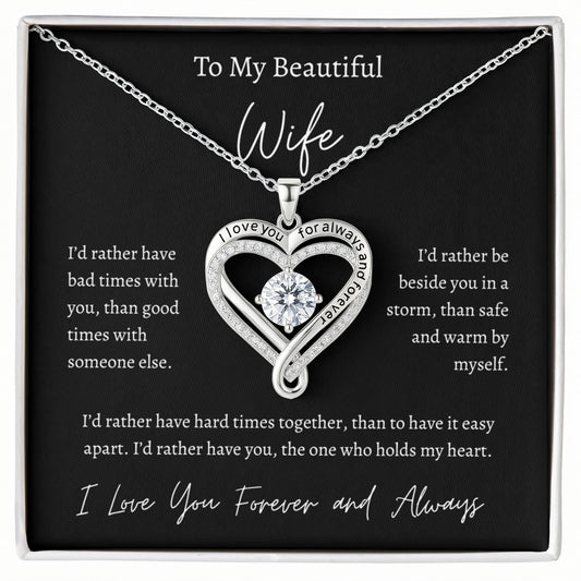 To My Beautiful Wife | Love You Always Necklace