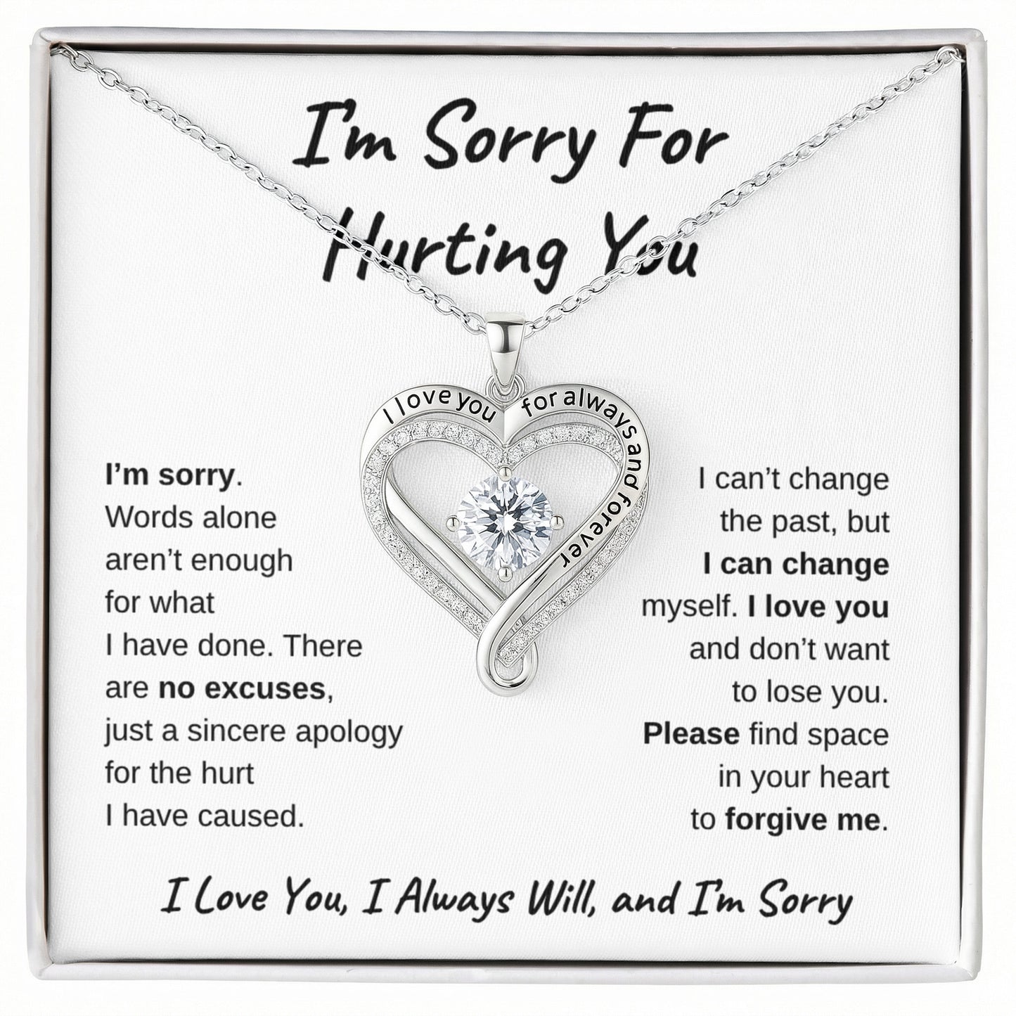 I'm Sorry For Hurting You |  Love You Always Necklace