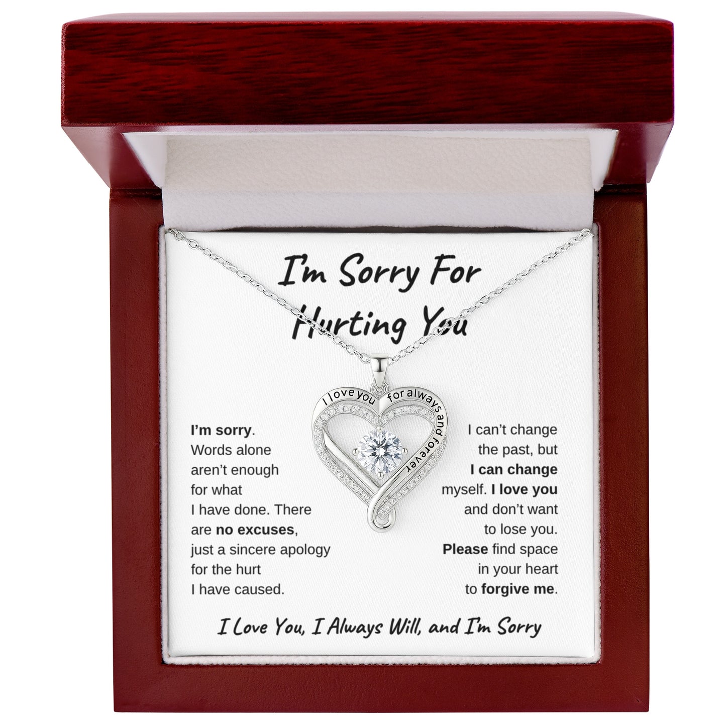 I'm Sorry For Hurting You |  Love You Always Necklace