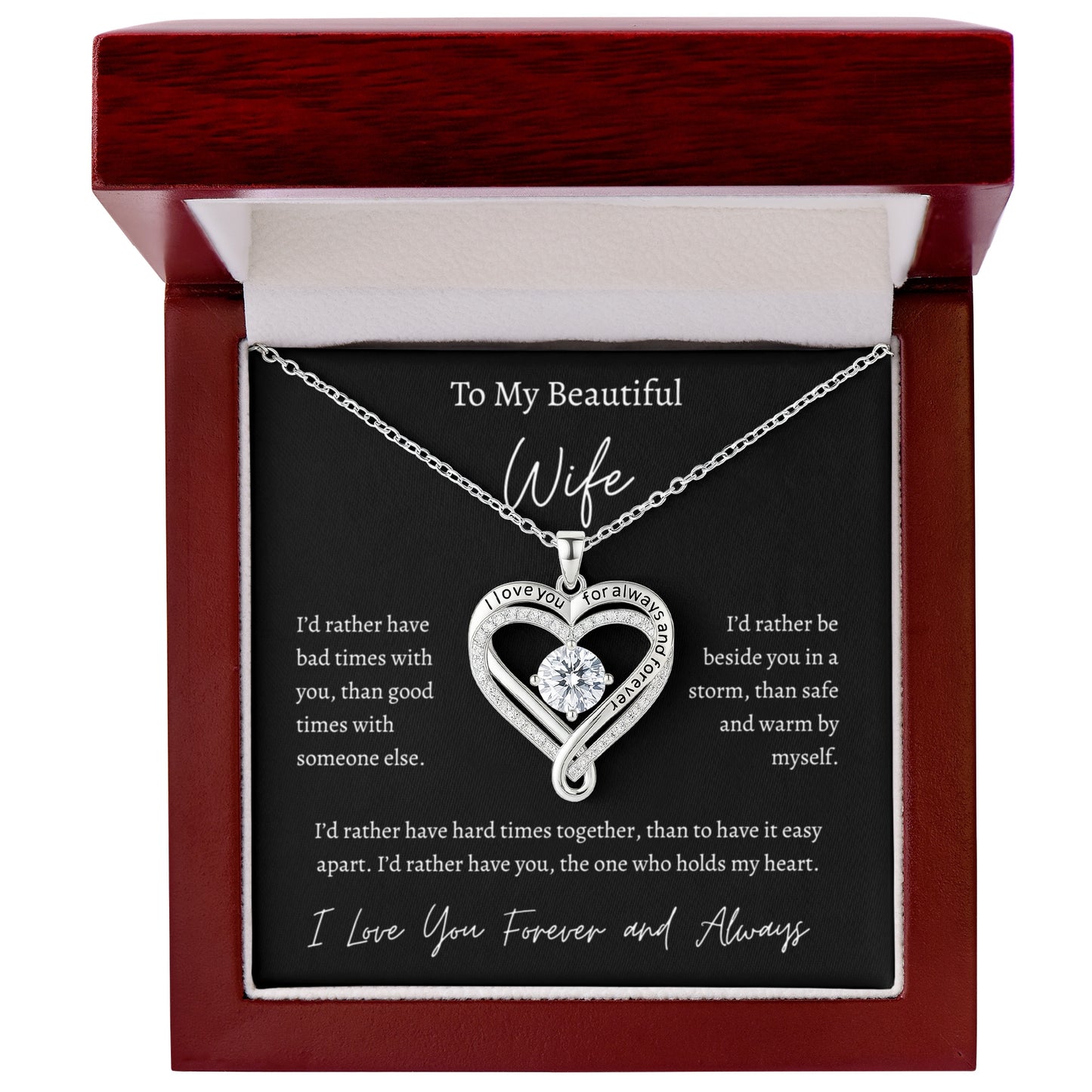 To My Beautiful Wife | Love You Always Necklace