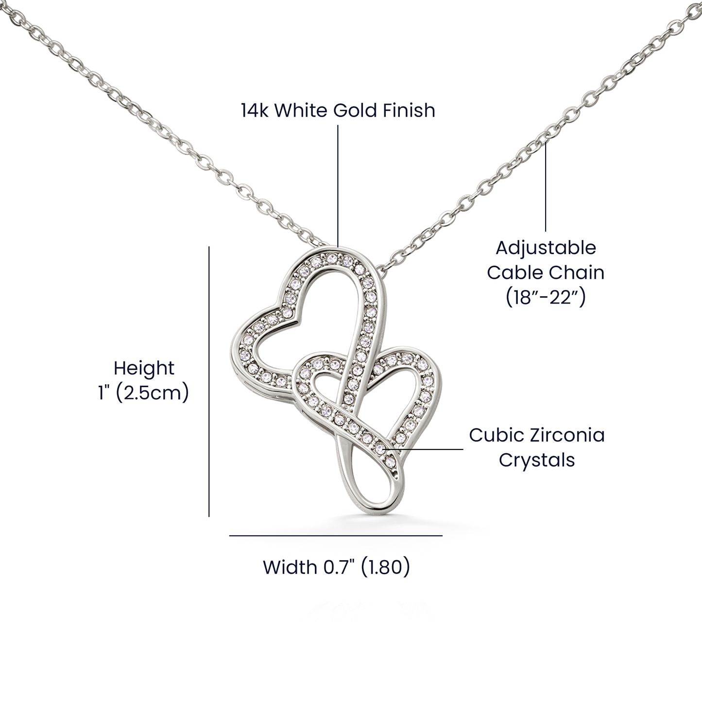 To My Beautiful Soulmate | Heart-To-Heart Pendant Necklace