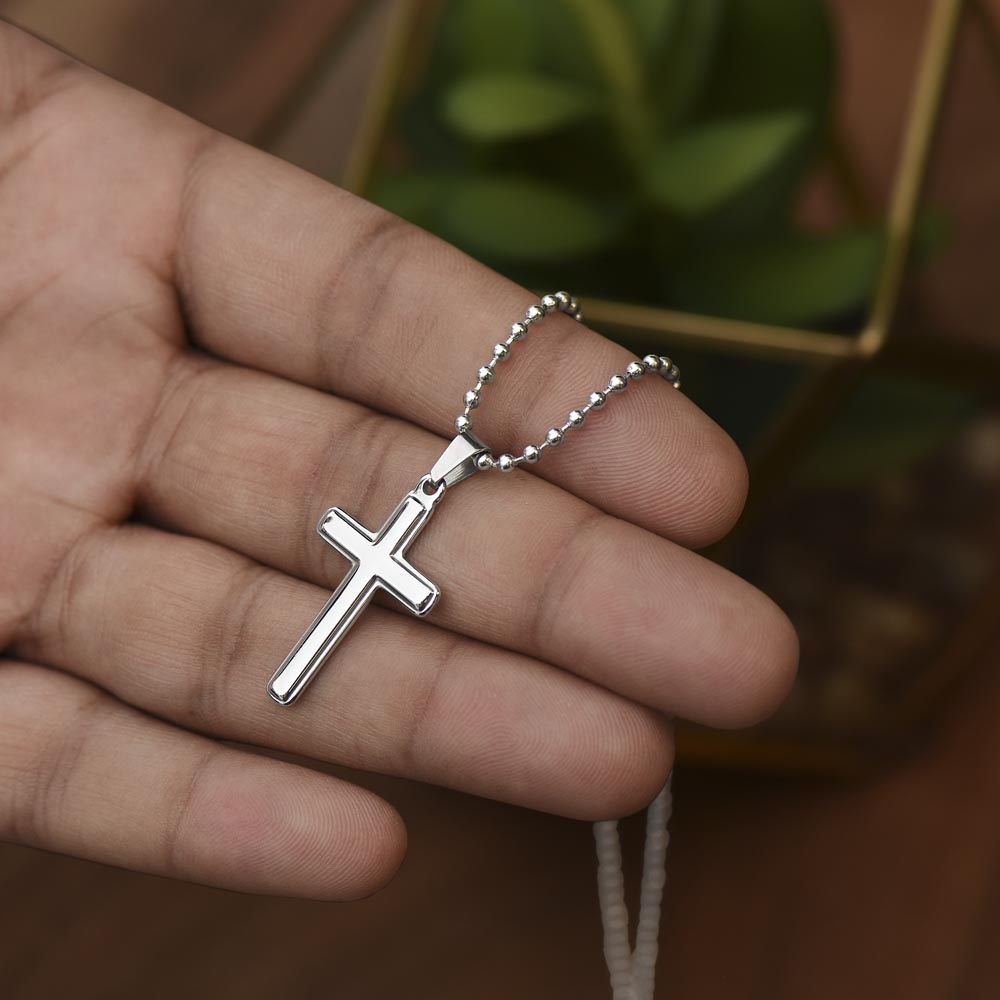 To My Favorite | Artisan-Crafted Cross Necklace with Ball Chain