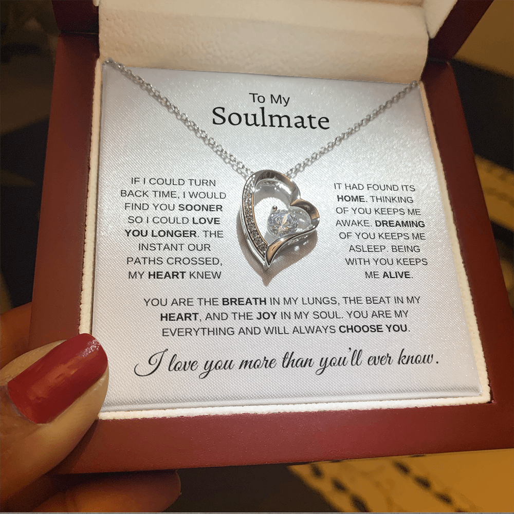 To My Soulmate I love you more than you'll ever know | Forever Love Necklace