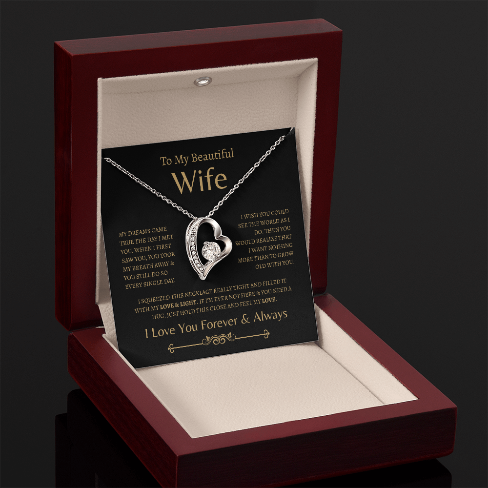 To My Beautiful Wife | Forever Love Necklace