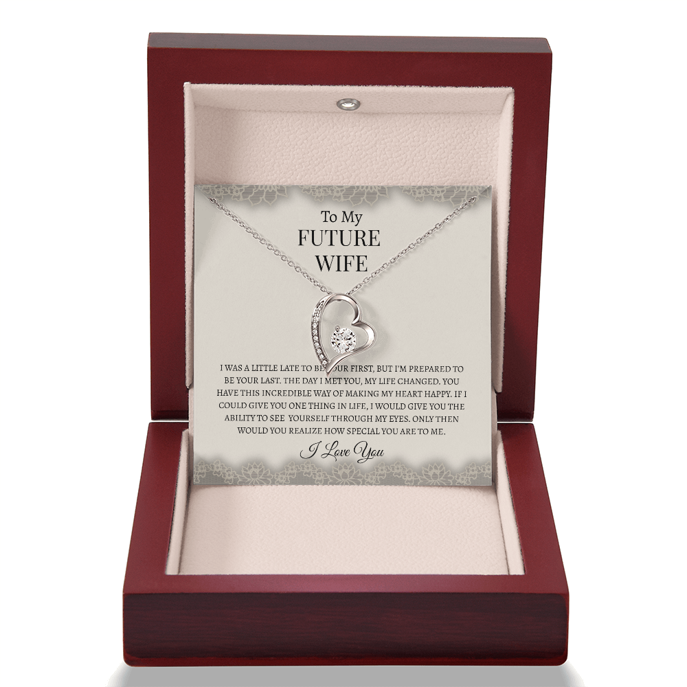 To My Future Wife Gray Lace | Forever Love Necklace
