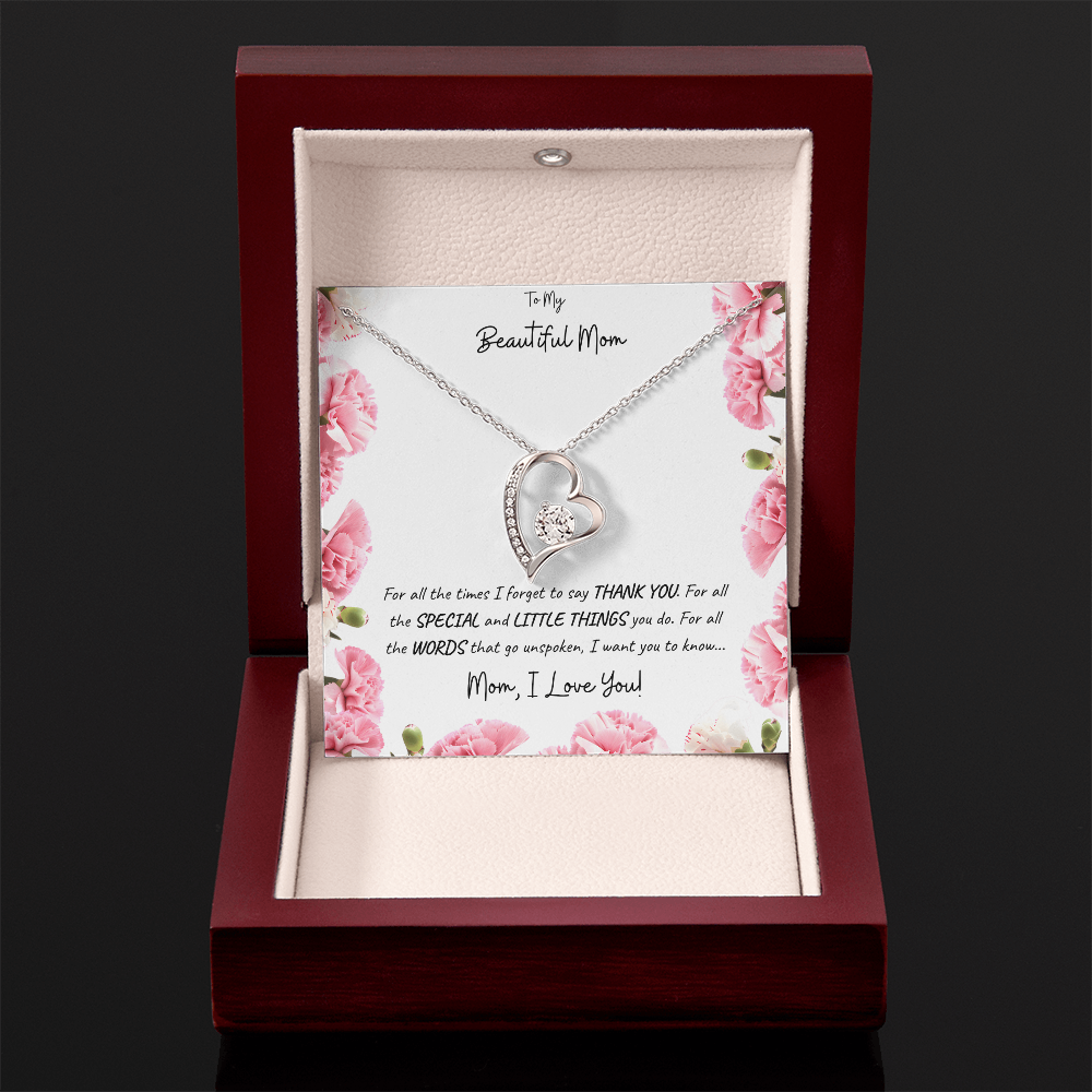To My Beautiful Mom | Forever Love Necklace
