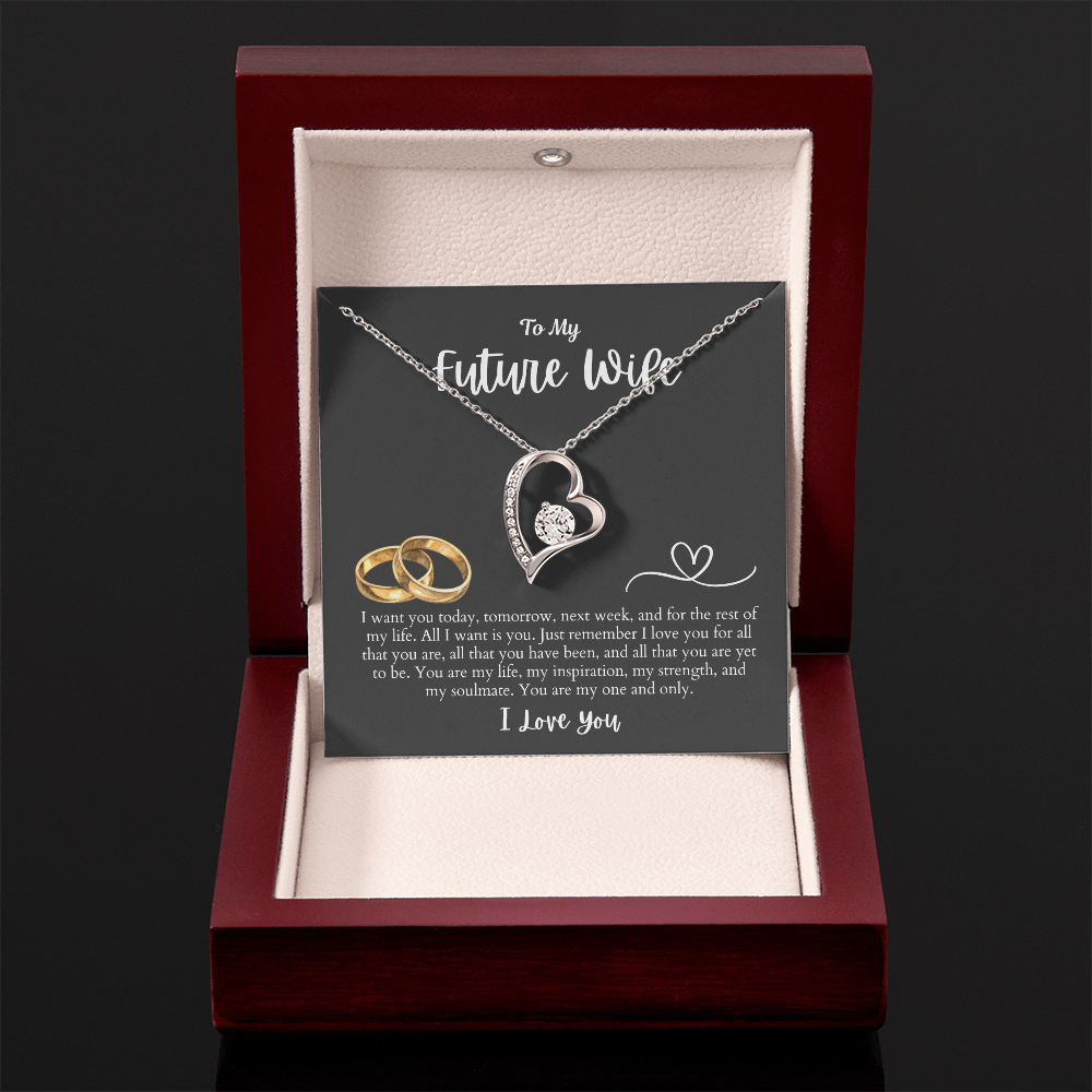 To My Future Wife All I want is You | Forever Love Necklace
