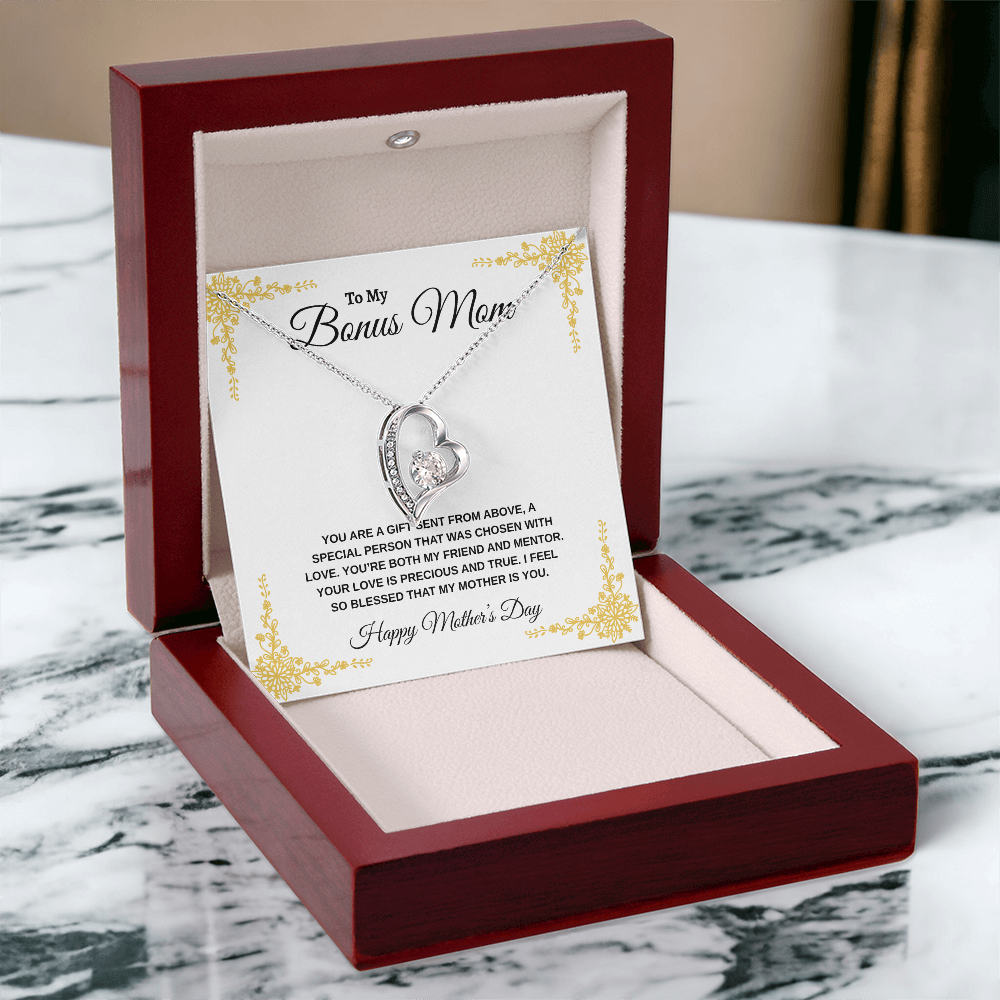 Bonus Mom Happy Mother's Day | Forever Love Necklace