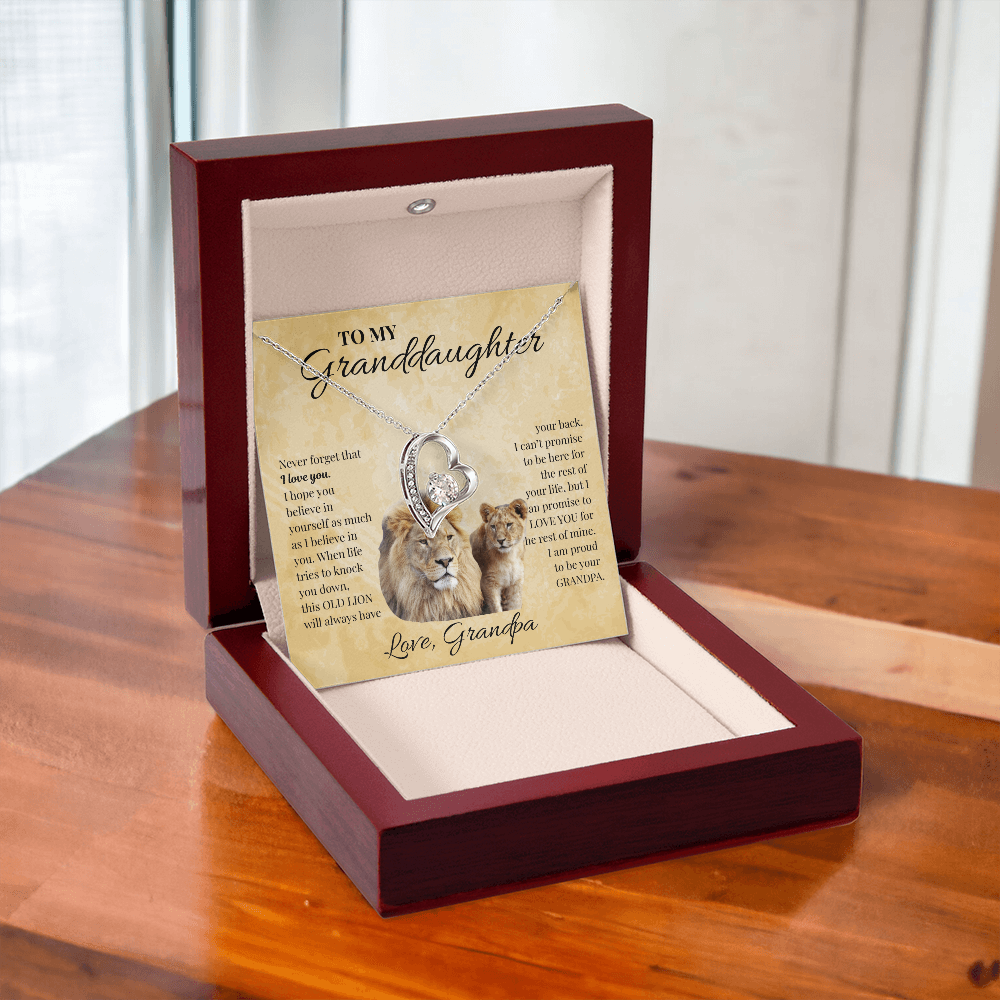 To My Granddaughter Love Grandpa | Forever Love Necklace