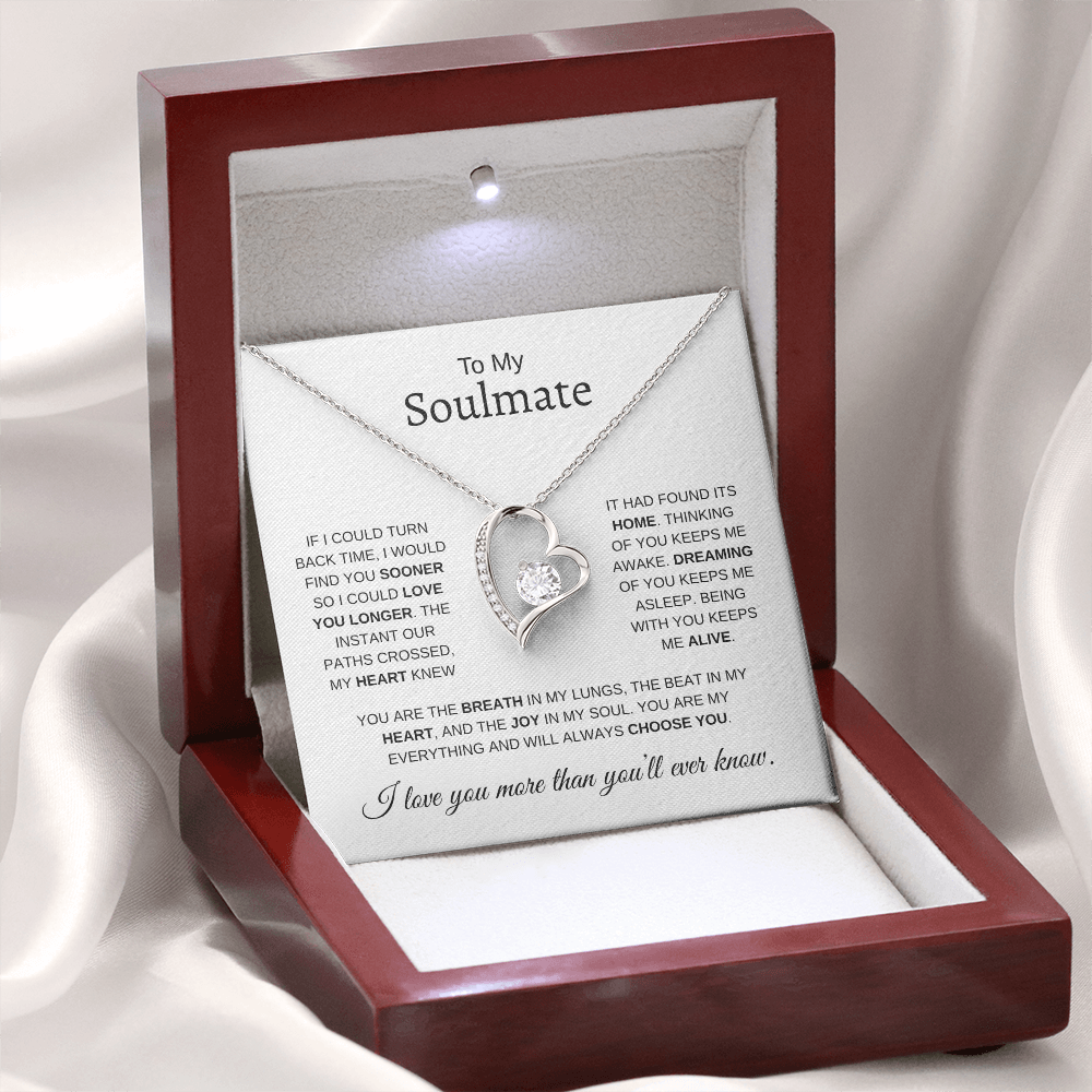 To My Soulmate I love you more than you'll ever know | Forever Love Necklace