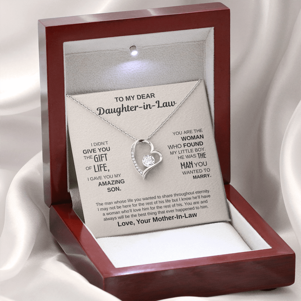 To My Dear Daughter-In-Law | Forever Love Necklace