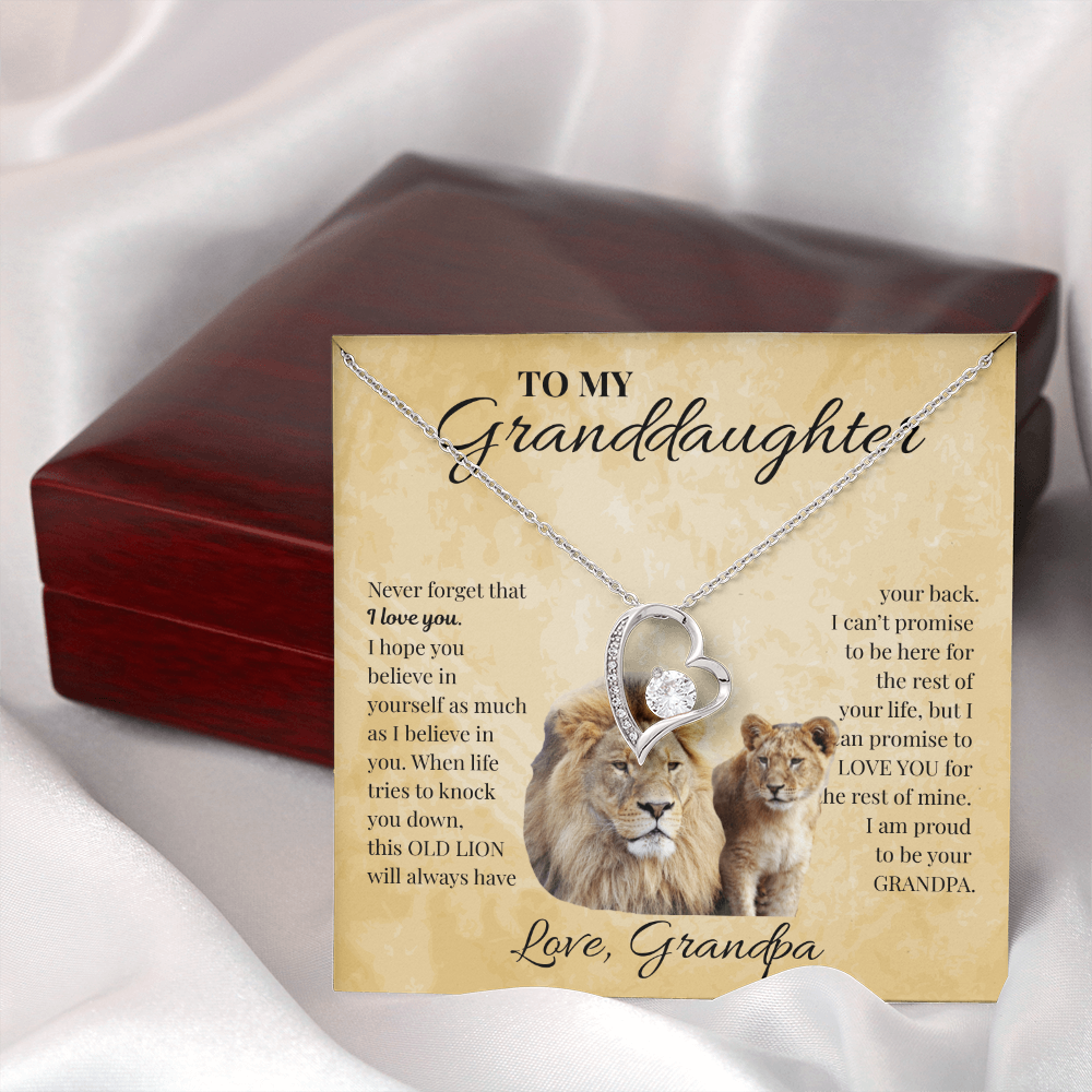 To My Granddaughter Love Grandpa | Forever Love Necklace
