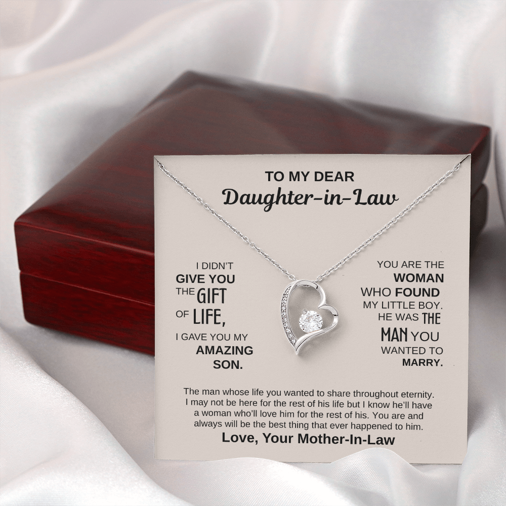 To My Dear Daughter-In-Law | Forever Love Necklace