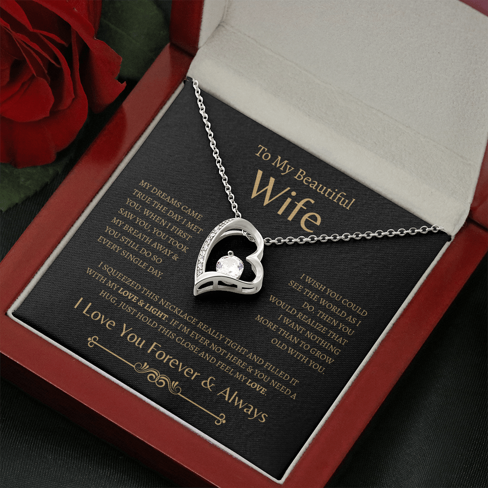 To My Beautiful Wife | Forever Love Necklace