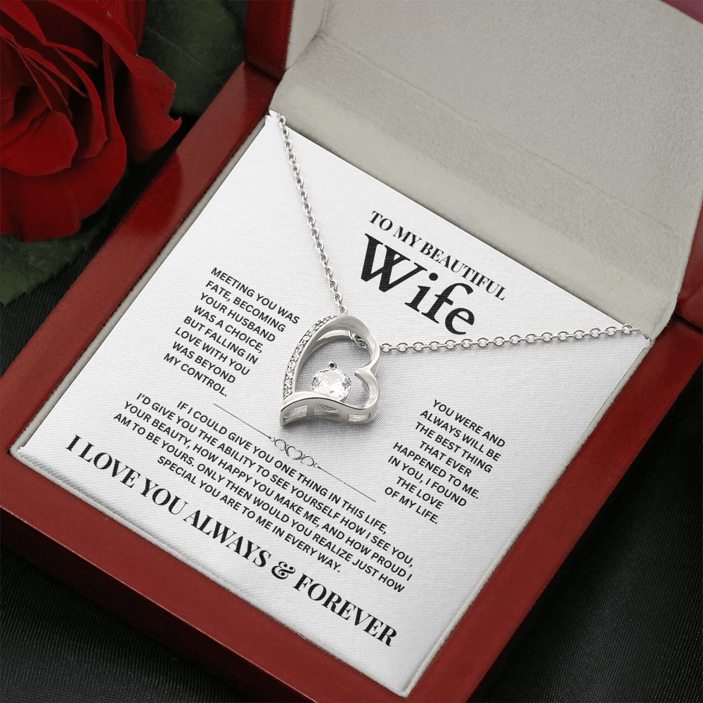 To My Beautiful Wife | Forever Love Necklace