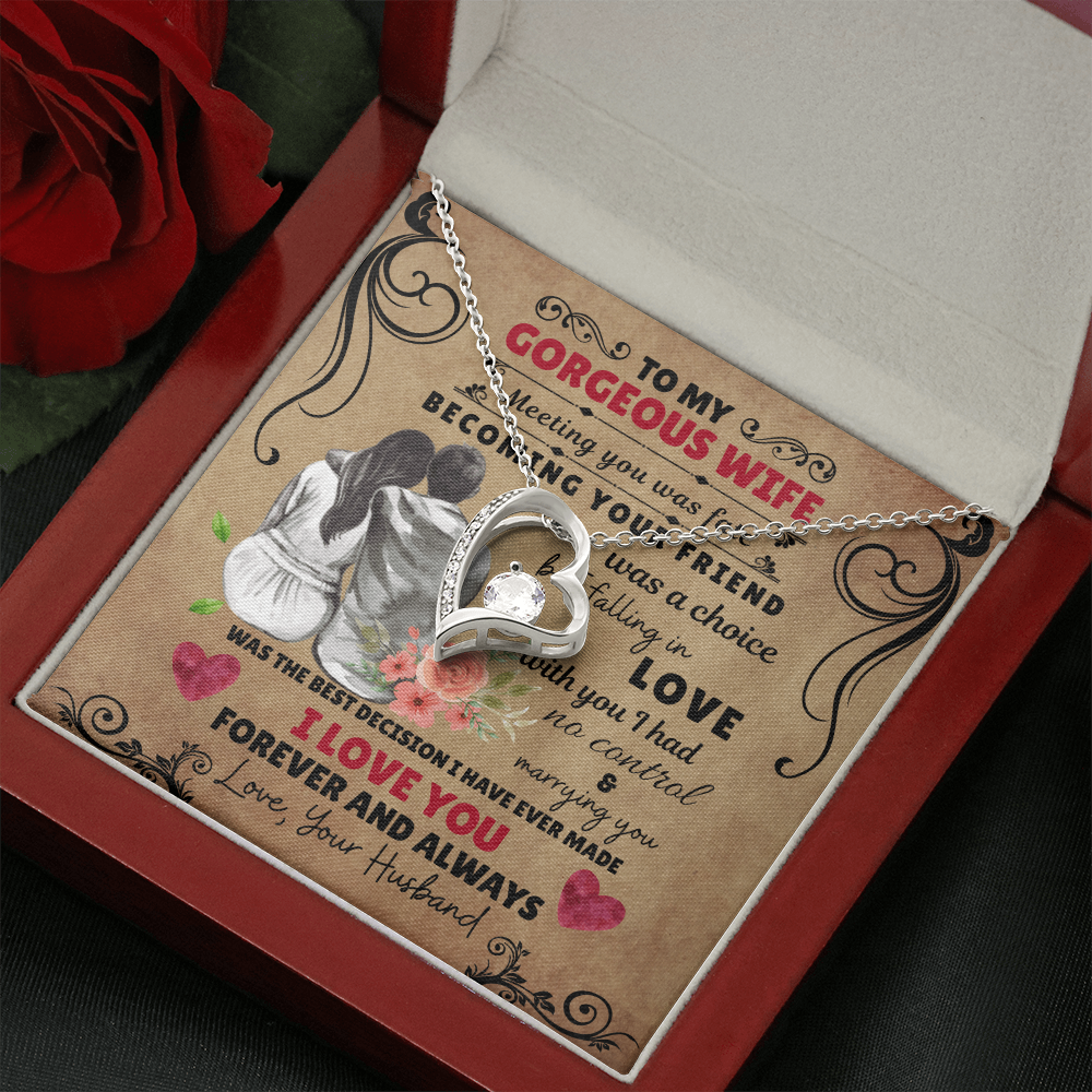 To My Gorgeous Wife | Forever Love Necklace