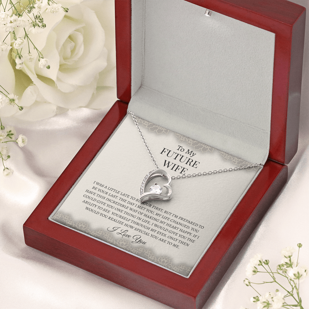 To My Future Wife Gray Lace | Forever Love Necklace