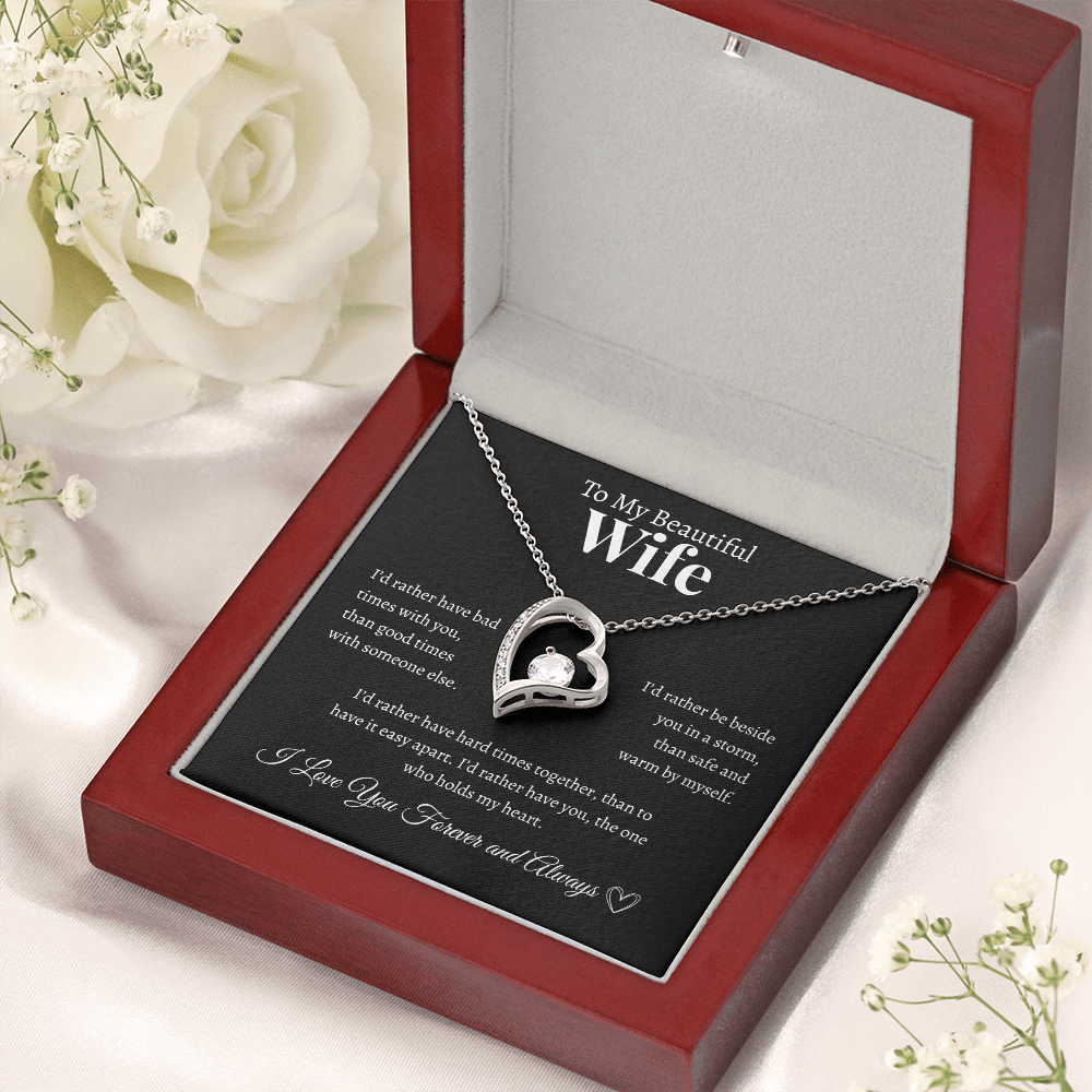To My Beautiful Wife | Forever Love Necklace