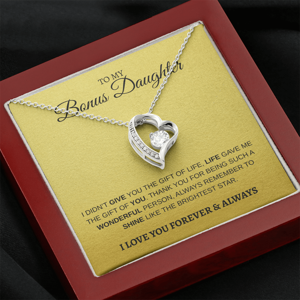 To My Bonus Daughter | Forever Love Necklace