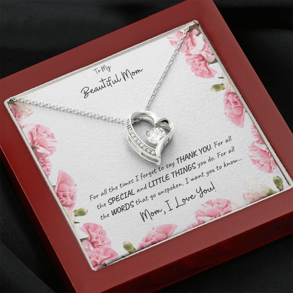 To My Beautiful Mom | Forever Love Necklace