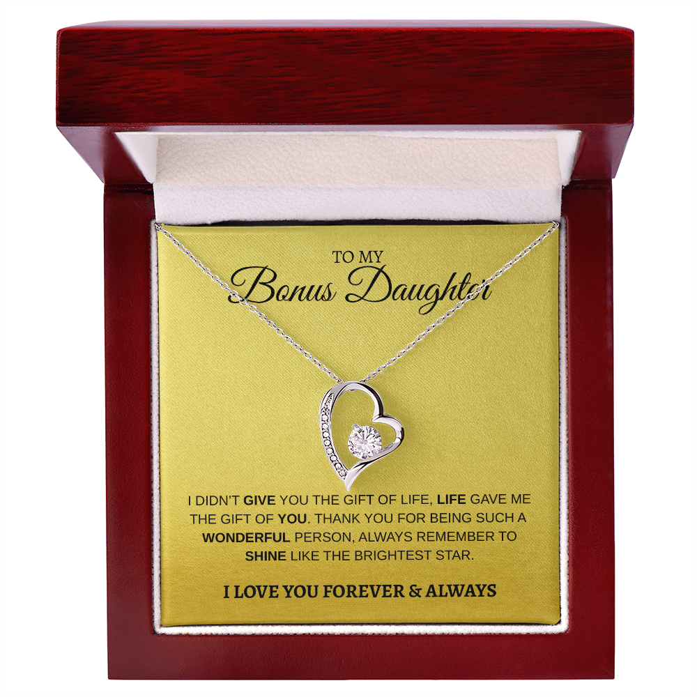 To My Bonus Daughter | Forever Love Necklace