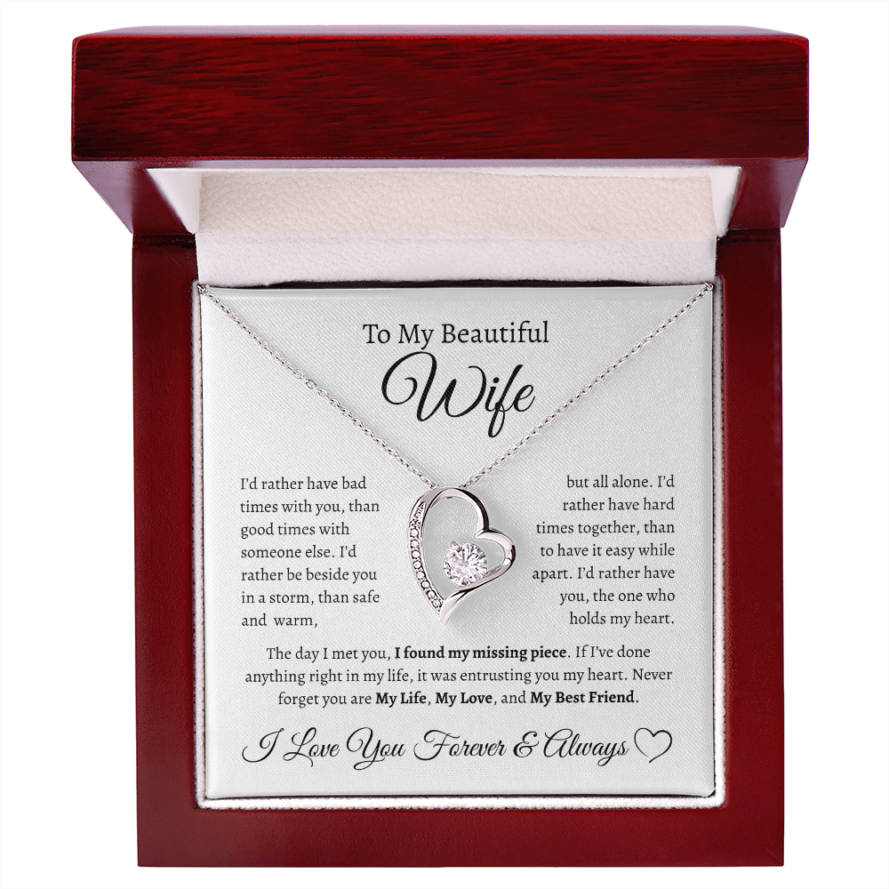 To My Beautiful Wife | Forever Love Necklace